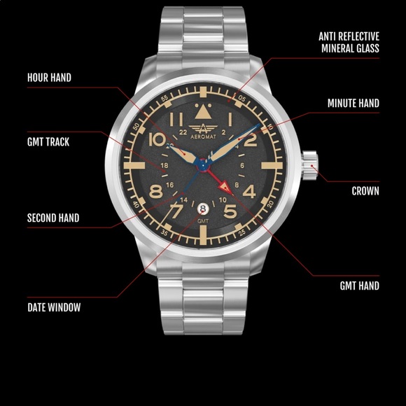 Aeromat Watch TYPE GMT JET BRACELET - Picture 9 of 12